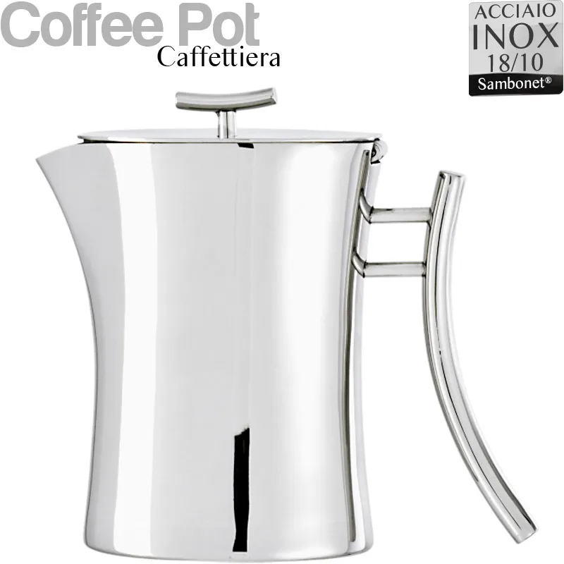 Caffettiera in acciaio 18/10 linea Bamboo Sambonet 27 CL - Peso 0,33 kg inox lucidato a specchio Sambonet Prezzo Scontato
