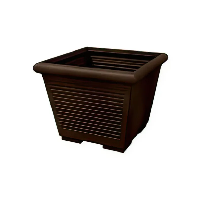 Vaso quadro MILLERIGHE In Polietilene con sottovaso 50 cm Dimensioni 48x34x h 39 cm - 40 Litri colore Bronzo Kloris Saldi