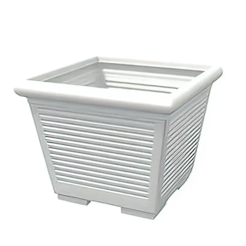 Vaso quadro MILLERIGHE In Polietilene con sottovaso 50 cm Dimensioni 48x34x h 39 cm - 40 Litri colore Bianco Latte Kloris Vendita Finale