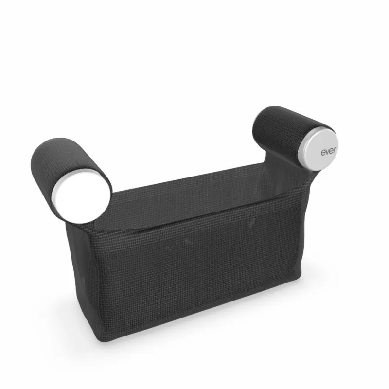 basket per il contenimento degli oggetti e di prodotti da bagno L 200 mm in tessuto impermeabile, cucito con filo di nylon Tessuto Nero DOT Bianchi Ever Life Design Promo Stagionale