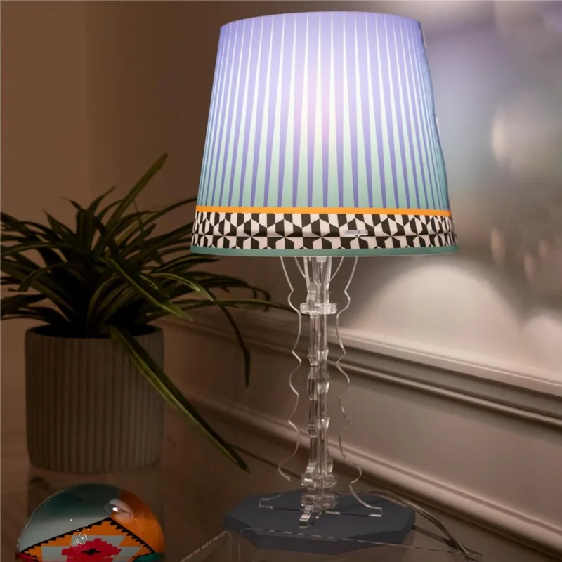 Lampada da Tavolo Abat Jour Piccola h 35 cm in cristallo Acrilico Brighella 18,5x18,8xh 35 cm decoro ETHNIC Vesta Compra Online