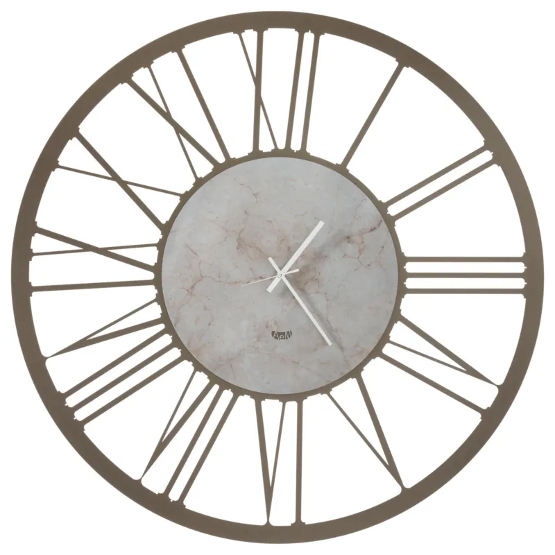 Di Tendenza Orologio da parete CLASSICO MARMO BIG , Diametro 140 cm quadrante effetto marmo colore Bronzo Arti e Mestieri