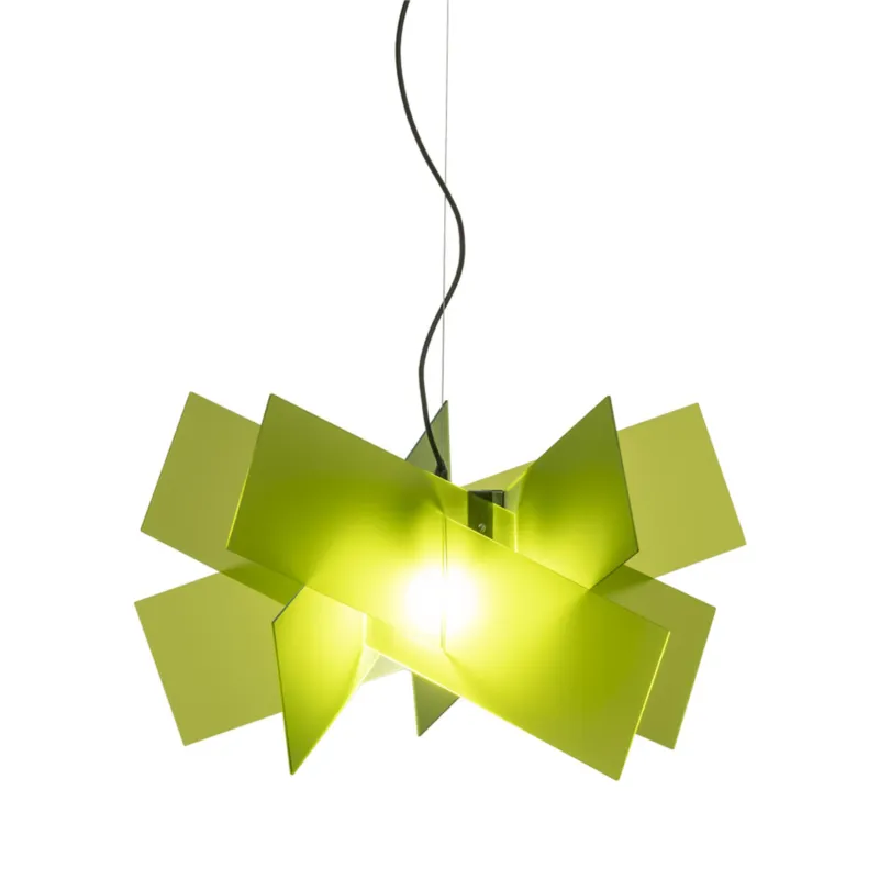 Sconto Lampadario a sospensione in Cristallo Acrilico KARTIKA BIG Ø70x h41 cm peso 2,7 kg supporto in metallo in metacrilato Verde Chiaro Satinato Emporium