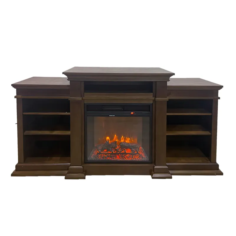 Affare Camino elettrico caminetto da terra BIDEN in legno Noce L179 x P48 x H85 DivinaFire