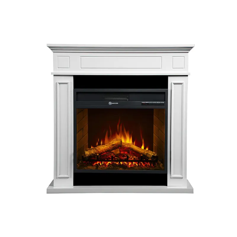 Prezzo Ridotto Camino elettrico caminetto da terra JEFFERSON in legno Bianco Dimensioni 89,5x28x h90,5 cm Volume riscaldabile 30 m2 DivinaFire