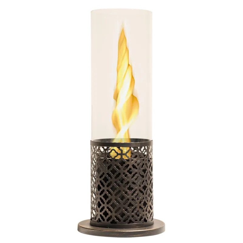 Camino a bioetanolo biocamino da tavolo TOLOSA Nero Oro D20 x H49,5 interno esterno DivinaFire Compra Online