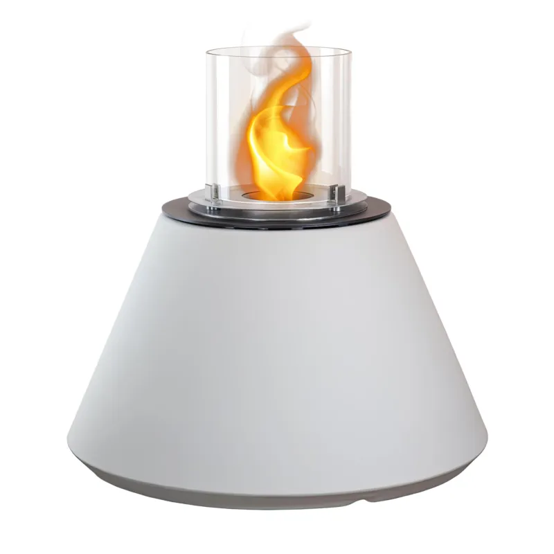 Promo Stagionale Camino a bioetanolo braciere da giardino da terra per interno esterno STROMBOLI Bianco Perla d.60 x h56 DivinaFire