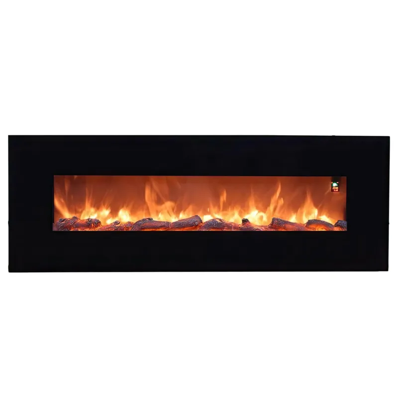Caminetto elettrico da Parete Sined Aprica Si Appende Come Un Quadro Dimensioni 152x13,8xh 55 cm- peso 26,1 kg In Acciaio e Vetro Da 1500w Effetto Fiamma Led Nero SINED Italia Must-Have