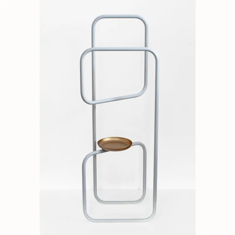 Consegna Rapida Servomuto tubo di in metallo in metallo con vaschetta vuota tasche dimensioni 42x27xh 118 cm peso 7 kg colore bianco/Oro Progetti