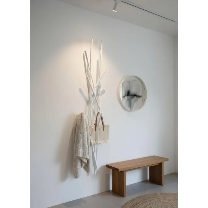 Occasione Appendiabiti in Metallo da Muro LATVA WALL diametro 22x14xh 104 cm in Metallo verniciato con polveri epossidiche colore Bianco RAL 9010 Covo Design