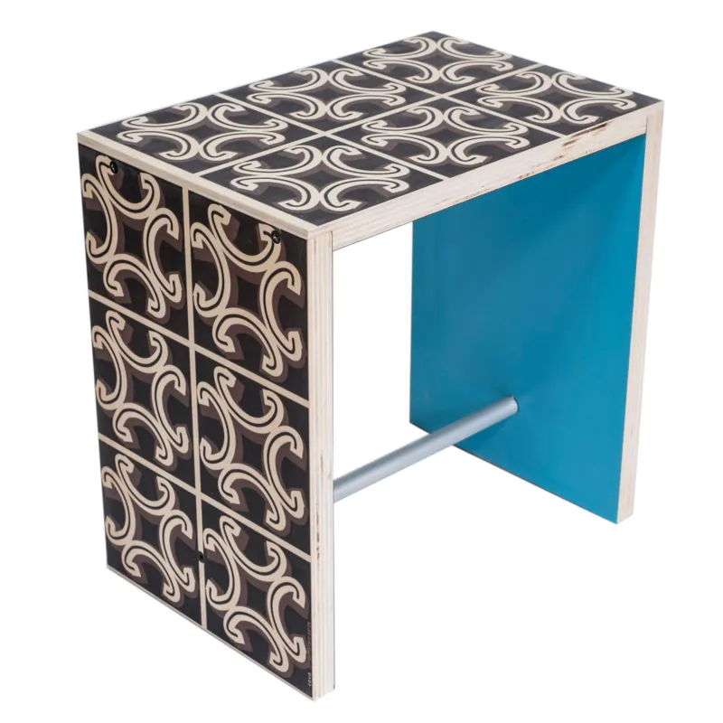 Seduta , sgabello con Decori Stampati dimensioni 50x35xh 50 cm decoro barocco Covo Design Popolare