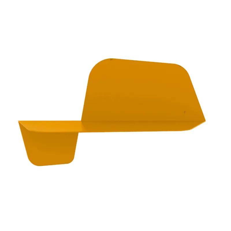 Compra Adesso Mensola da Parete in acciaio sagomato verniciato a polvere FLAP 600 Ali Di Farfalla Dimensioni 59x29xh26 cm colore Giallo Maya Meme Design