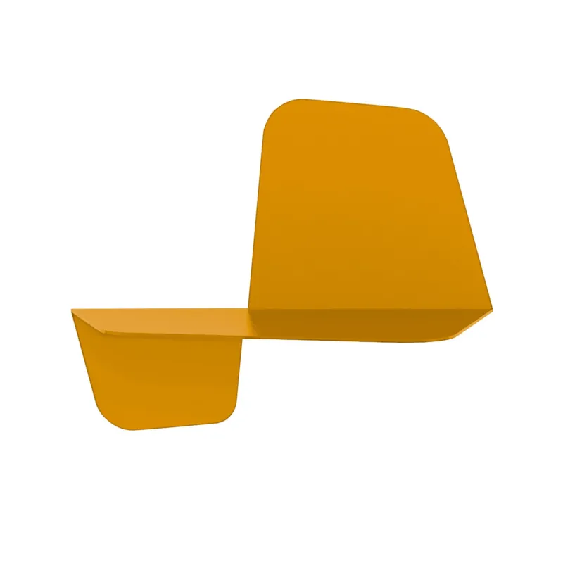 Mensola da Parete in acciaio sagomato verniciato a polvere FLAP 420 Ali Di Farfalla Dimensioni 42x21,5xh33 cm colore Giallo Maya Meme Design Reso Gratuito
