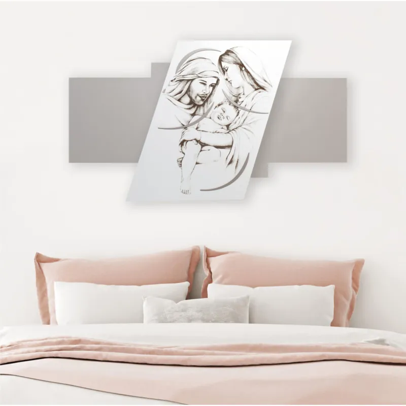 Direttamente Dal Produttore Quadro, Capoletto rappresenta la GIOIA decoro in legno taglio laser 130x75xh5 cm colore Pannello in legno laccato fondo grigio opaco I Dettagli