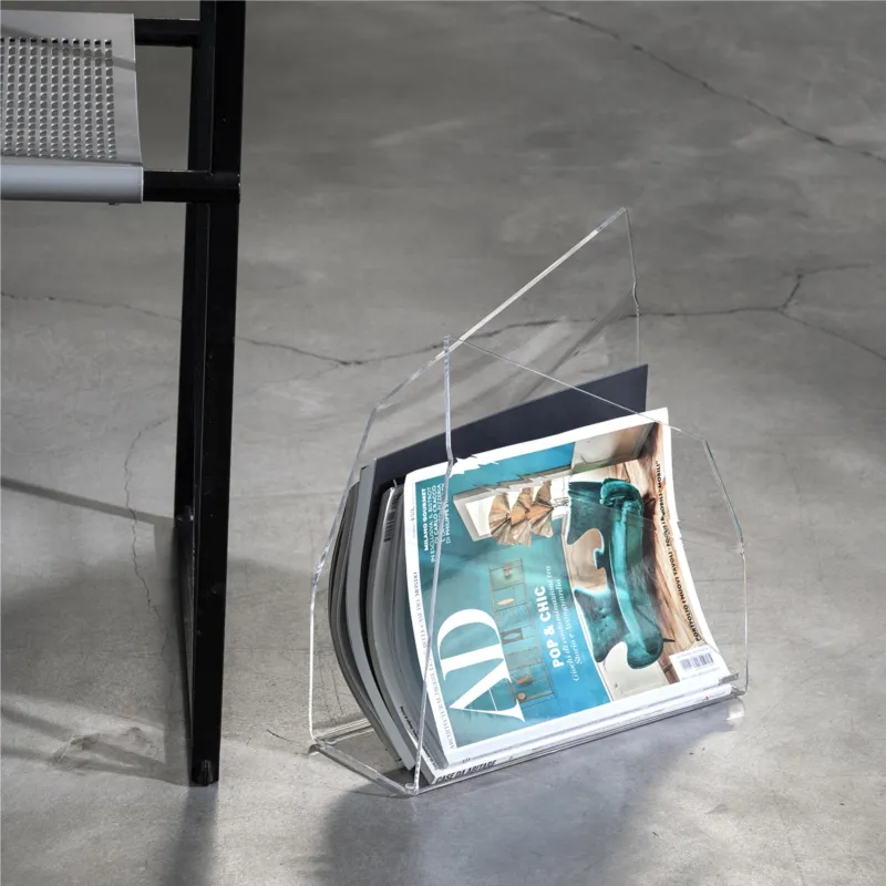 Acquista Ora Portariviste ECO in plexi trasparente 38x16,5x25h piegato a mano trasparente Vesta