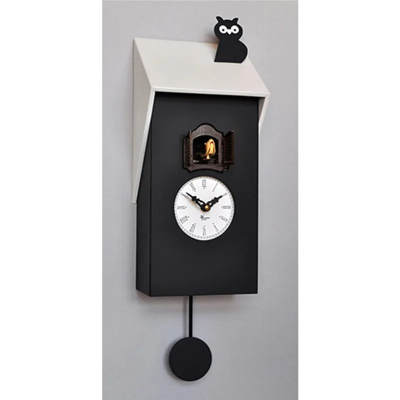 Orologio con cucù VICENZA Civetta Nero17x12xh37 cm cassa e tetto in MDF Laccato naturale tetto bianco Pirondini Compra Online