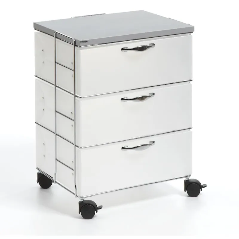 Cassettiera con ruote 44x35xh57 cm ISOTTA 3 Cassetti portata max 20 kg Bianco Emporium Occasione Imperdibile