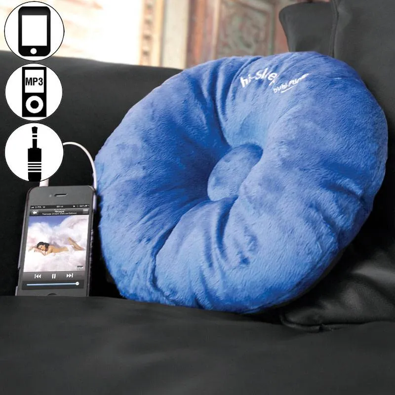 Cuscino con altoparlante HI SLEEP che diffonde musica da qualsiasi dispositivo dotato di jack universale da 3,5mm Hi-Fun Solo Oggi