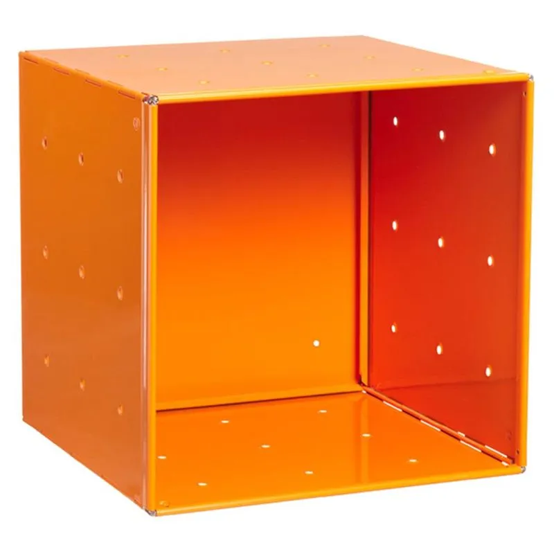 Prezzo Ridotto Graepel Modulo Base QBO 35x35x35 cm componibile e sovrapponibile in acciaio inox verniciato arancio Graepel spa