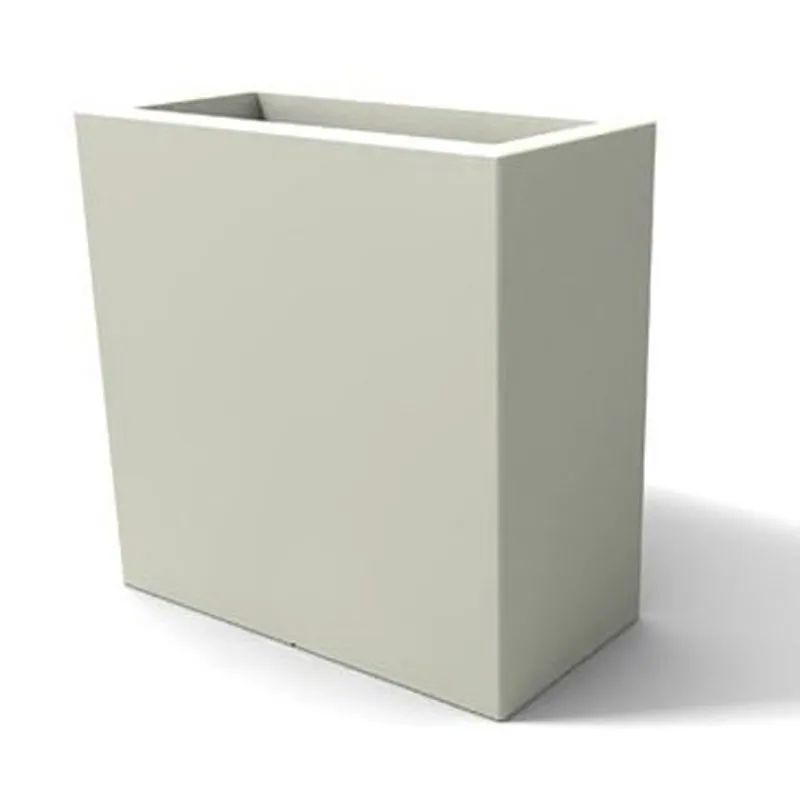 A Buon Prezzo Porta vaso rettangolare in Polietilene Ellenico Dimensioni 90x45xh 90 cm ideale per arredare al meglio sia un ambiente interno che esterno colore bianco Kloris