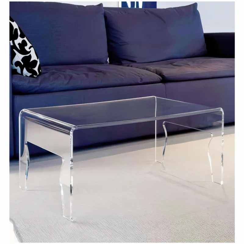 Tavolino basso da salotto in Cristallo acrilico Dimensioni 56x50h31 cm NAIF 4 spessore metacrilato 8 mm Portata max 20 kg trasparente Emporium Scelto Dai Clienti