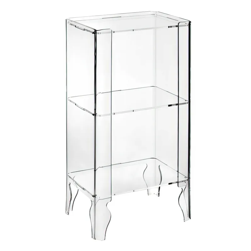 Affare Mobile alto NAIF 2 - 49x36h90 cm Bookcase Struttura in metacrilato spessore 8 mm Portata max 30 kg Trasparente Ripiani trasparenti Emporium