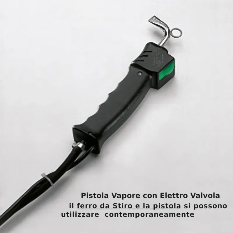 Kit pistola a vapore applicabile su tutte le assi battistella semindustriali , il KIT comprende anche la Elettro valvola x la funzione di ferro e Pistola contemporaneamente Battistella Offerta