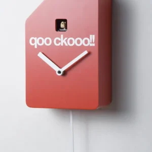 Bestseller Orologio a Cucu Q01 15xh40 cm Realizzato In legno movimento al quarzo Progetti Rosso