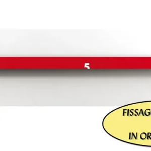 Compra Adesso Orologio tempo stringe orizzontale 150xh 6 cm realizzato in Legno colore rosso Progetti