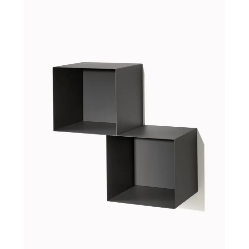 Libreria a 2 cubi accoppiati TWIN 45x25xh45 cm posizionabile a muro Personalizzando Struttura e Fondo in tantissimi colori e composizioni Pezzani srl Ardesia Sablé, Ardesia Sablé, Ardes Compra Oggi Stesso