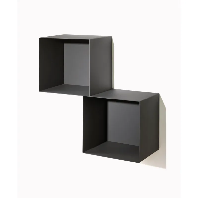 Offerta Libreria a due cubi accoppiati TWIN 60x22xh60 cm posizionabile a muro Personalizzando Struttura e Fondo in tantissimi colori e composizioni Pezzani srl Ardesia Sablé, Ardesia Sablé, Ardes