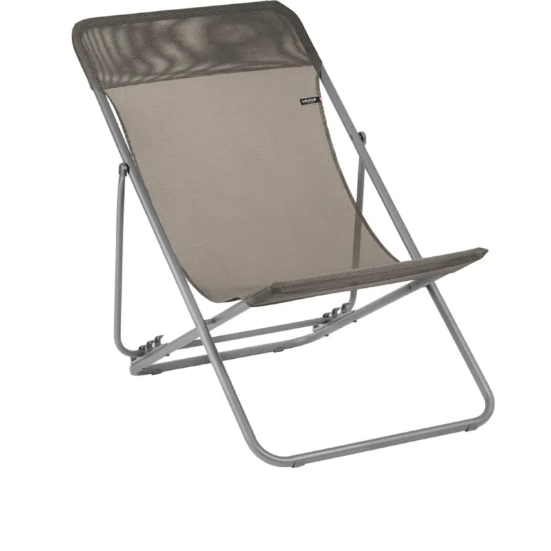 Promozione Esclusiva MAXI TRANSAT - Sedia a Sdraio, Natura, Senza Cuscino,Graphit