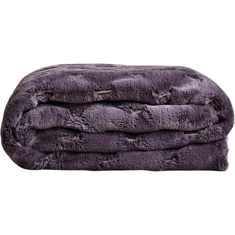 Compra Adesso Coperta in Pelliccia Ecologica - Rombi,Grigio