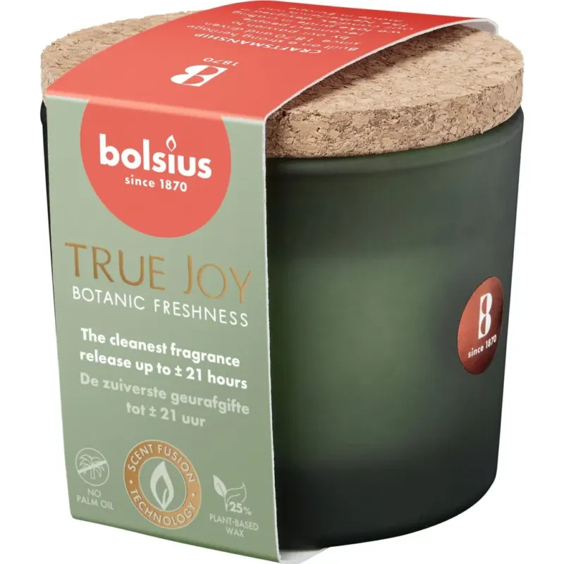 True Joy - Candela Profumata con Tappo in Sughero,Botanic Freshness Bestseller