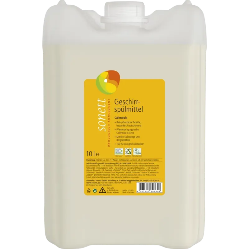 Detersivo Liquido per Stoviglie a Mano - Calendula,10 L Di Tendenza