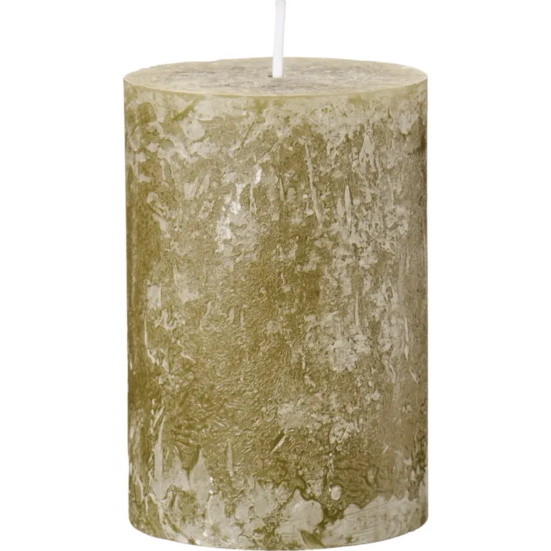 Candela Rustica - Altezza 10 cm,Verde oliva Subito Disponibile