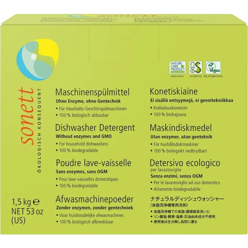 Detersivo Ecologico per Lavastoviglie,1,50 kg Prezzo Di Fabbrica