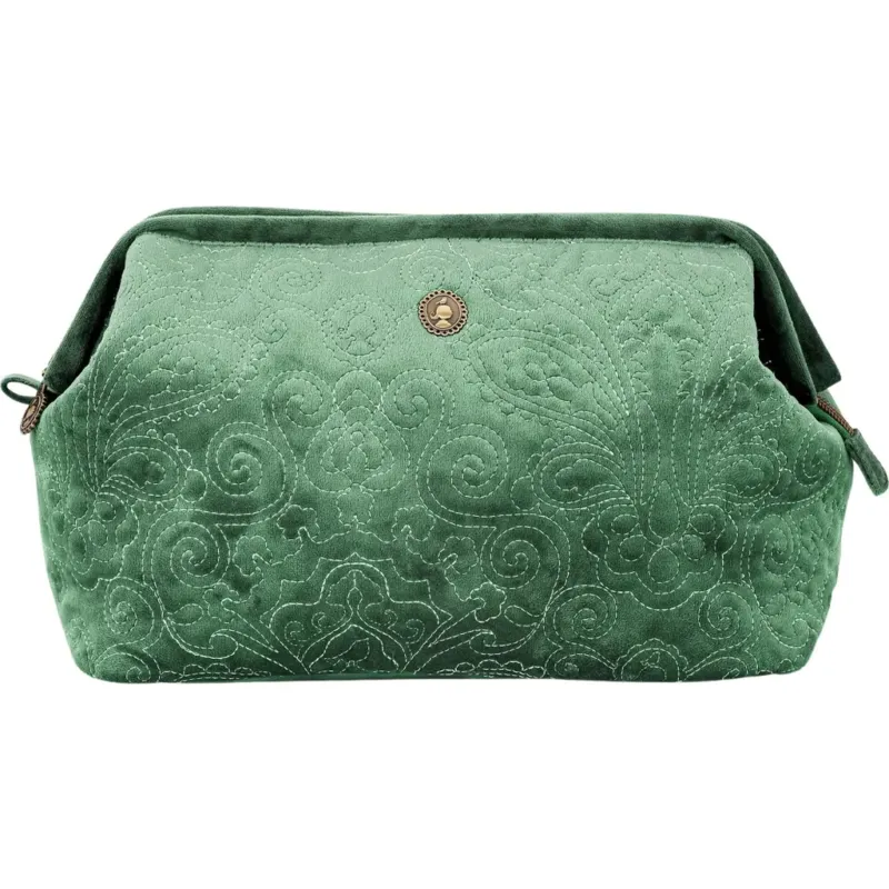 Occasione Samt Quilty Days - Necessaire Cooper in Velluto - Extra Grande,Verde