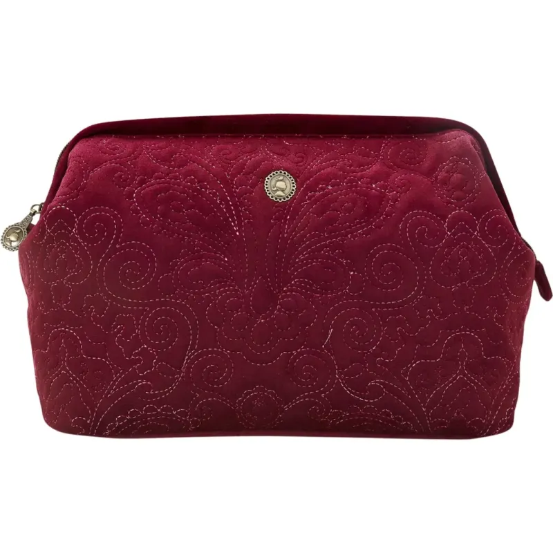 Samt Quilty Days - Necessaire Cooper in Velluto - Extra Grande,Rosso Popolare