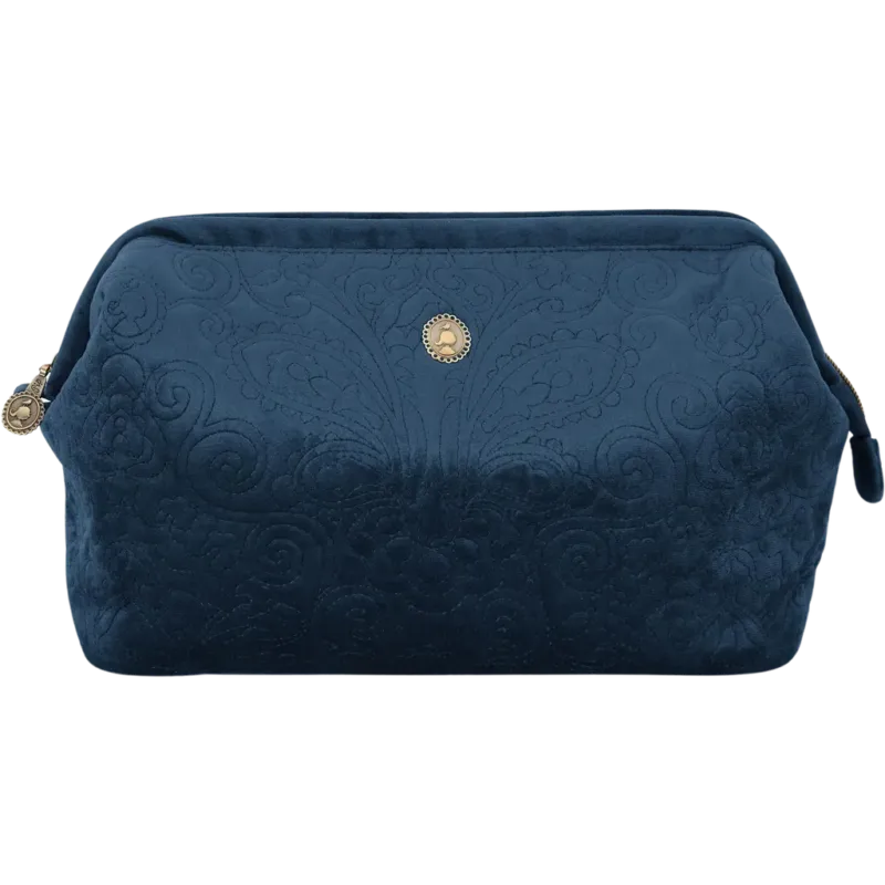 Samt Quilty Days - Necessaire Cooper in Velluto - Extra Grande,Blu Saldi