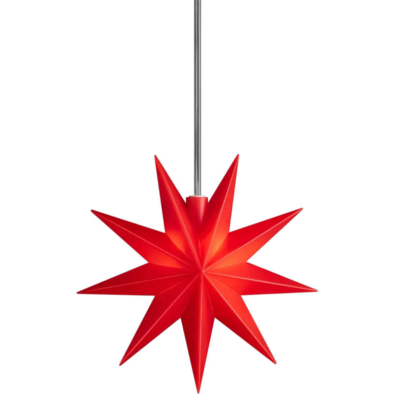 Offerta Stella a 9 Punte con Vano Batterie e Timer Ø 15 cm,Rosso