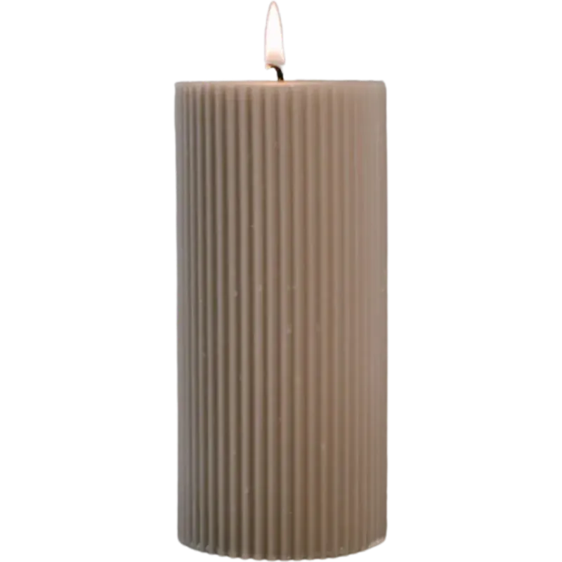 Candela Cilindrica con Scanalature - Grande Reso Gratuito