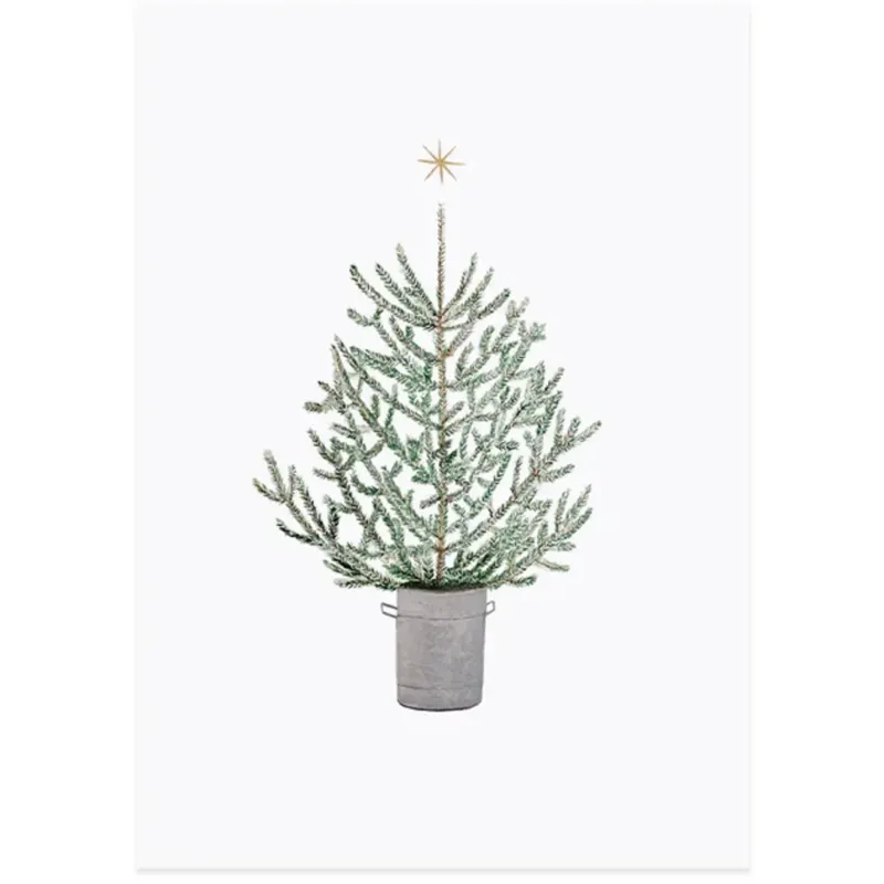 Compra Online Cartolina natalizia Acquerello,Albero di Natale