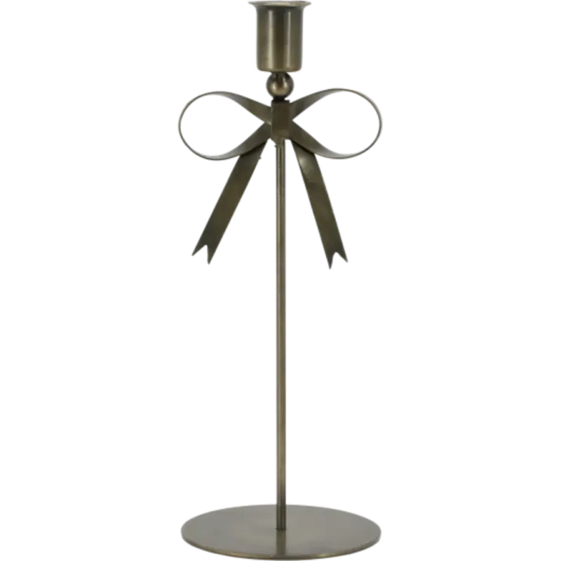 Portacandele con Fiocco,H 27 / L 10 / B 10cm Promo Stagionale