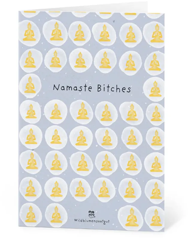 Biglietto d‘Auguri con Carta Semi - Namaste Bitches Miglior Prezzo