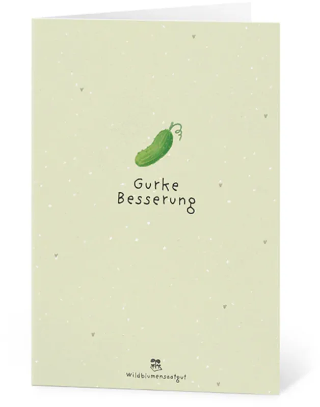 Biglietto d‘Auguri con Carta Semi - Gurke Besserung Ordina Subito