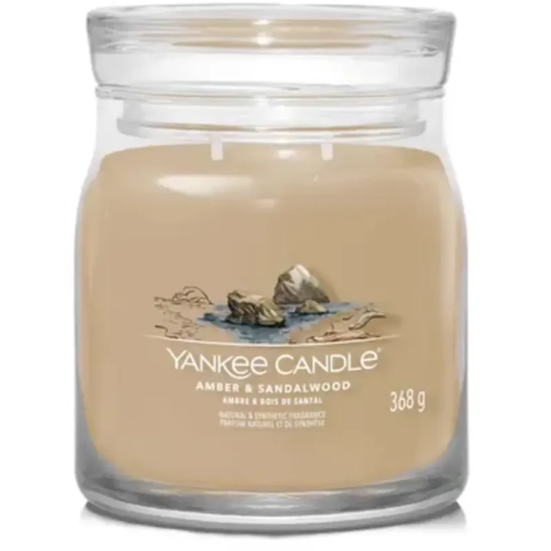 Candela Profumata Signature Jar Amber & Sandalwood,Medium Promozione