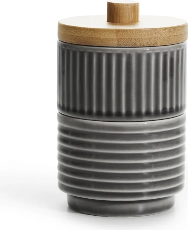 Coffee & More - Set di 2 Ciotole con Coperchio - Grigio Prezzo Ridotto