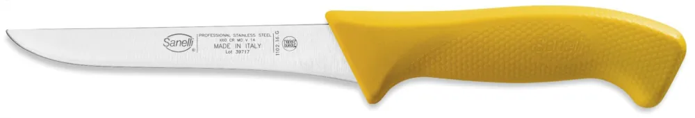 COLTELLO DISOSSO PUNTA ARROTONDATA CM.16 GIALLO Nuova Collezione