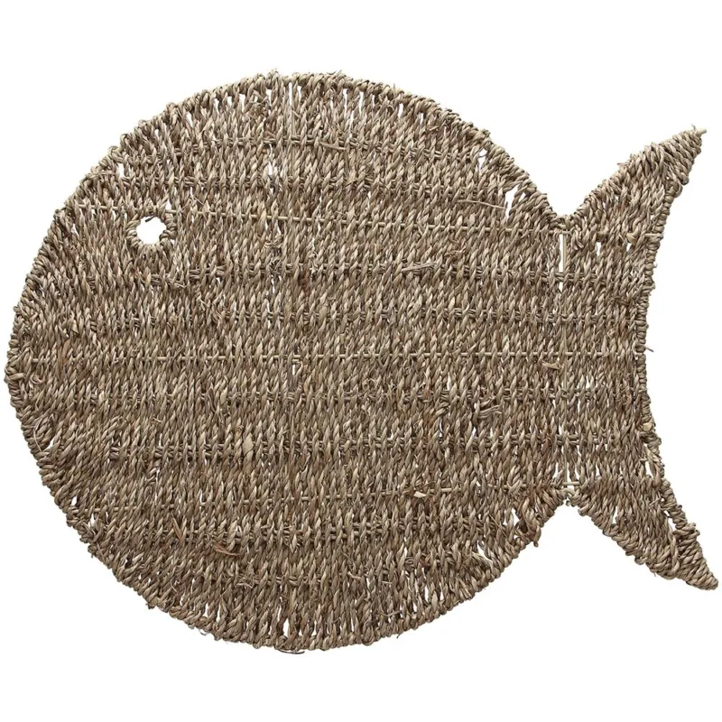 Tovaglietta Pesce Fibra Naturale Marrone Prezzo Basso